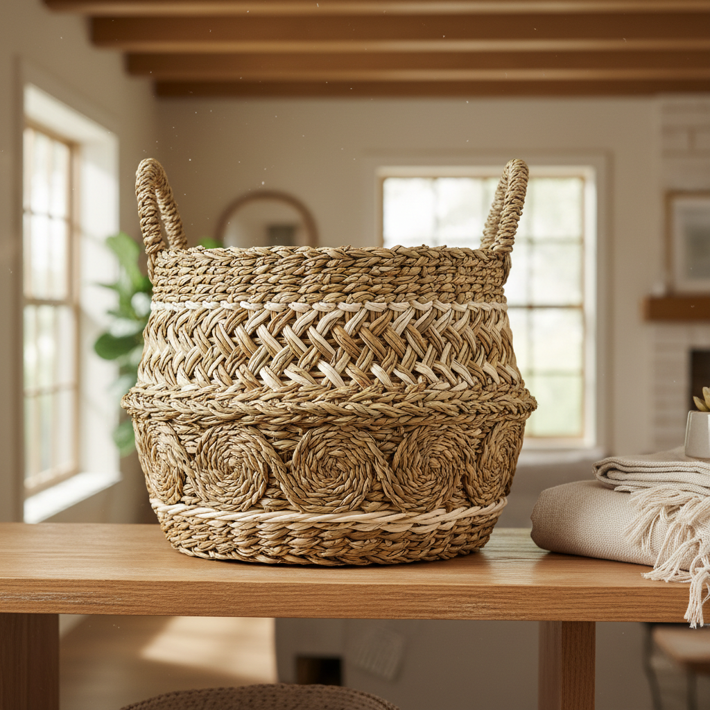 Cozy Woven Storage Basket – The Cozy Exchange